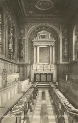Interior, Capilla del Pembroke College, Oxford, Oxfordshire
