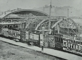 Kings Cross Station: trabajos de construcción en progreso, 1862