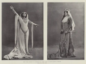 Miss Julia Neilson como Constance en King John, en el Teatro de Su Majestad