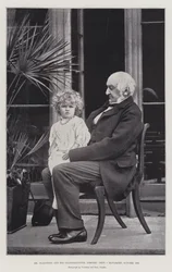 Sr. Gladstone y su nieta, Dorothy Drew, Hawarden, octubre de 1893