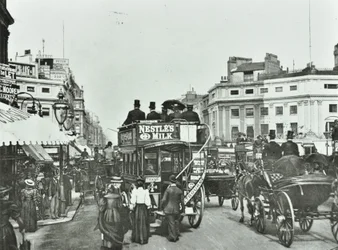 Oxford Circus, Westminster LB: mirando al este, 1895
