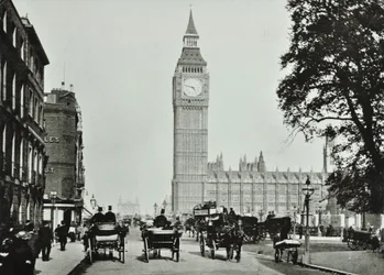 Parliament Square, Westminster LB: Parliament Square mirando a Bridge Street, 1895
