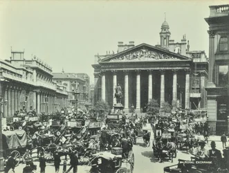 Bolsa Real, Threadneedle Street, Ciudad de Londres, 1890