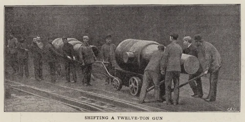 Moviendo un cañón de doce toneladas