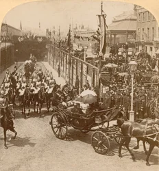 Impresión estereográfica del Jubileo de Diamante de la Reina Victoria