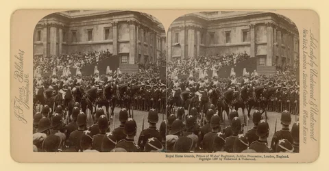 Impresión estereográfica del Jubileo de Diamante de la Reina Victoria