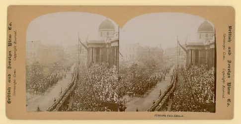 Impresión estereográfica del Jubileo de Diamante de la Reina Victoria