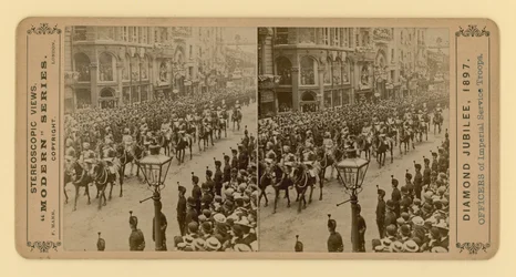 Impresión estereoscópica del Jubileo de Diamante de la Reina Victoria, 28 de junio de 1897