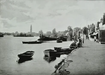 Strand-on-the-Green, Hounslow: vista general, 1895