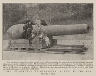 El cañón de 102 toneladas en Gibraltar, un descanso en el camino