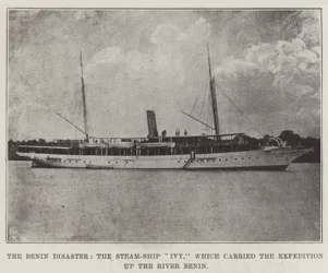 El desastre de Benín, el barco de vapor Ivy, que llevó la expedición por el río Benín