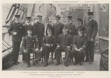 La Expedición Antártica Británica, algunos Oficiales del Discovery