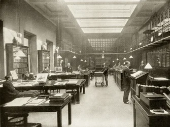 La Sala de Impresiones del Museo Británico, c.1900, de 