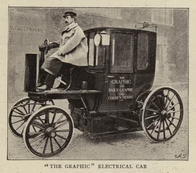 El taxi eléctrico gráfico