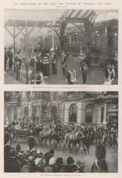 El regreso a casa del Duque y la Duquesa de Cornualles y York