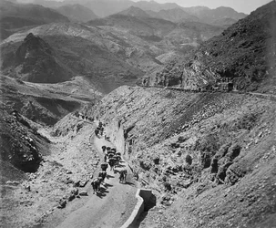 El paso de Khyber, frontera noroeste de India