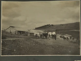 El Comedor, probablemente en la estación de entrenamiento de Rango de Sonido en Vosges, 1915