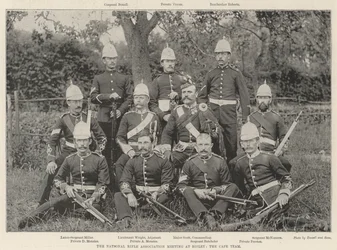 La Reunión de la Asociación Nacional de Rifles en Bisley, el Equipo del Cabo