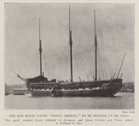 El antiguo yate real Royal George, para ser desmantelado o vendido