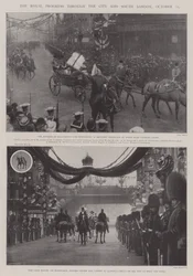 El progreso real por la ciudad y el sur de Londres, 25 de octubre