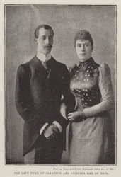 El difunto Duque de Clarence y la Princesa May de Teck