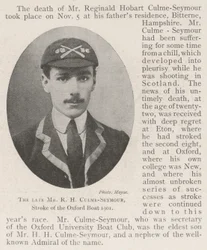 El difunto Sr. R H Culme-Seymour, remero del barco de Oxford 1901