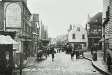 Three Tuns Old Kings Head, Surrey Street, Croydon: vista general, 1885