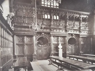 Vista del interior del Salón de Middle Temple, Londres, 1885