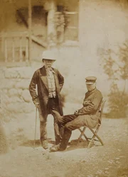 Visconde Gough y el General Sir W. Codrington en el cuartel general de Sebastopol