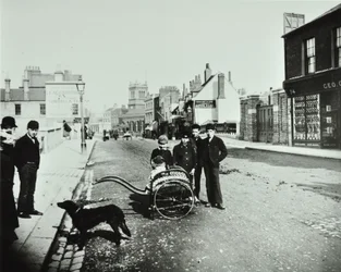 Wandsworth High Street: mirando al oeste, 1890