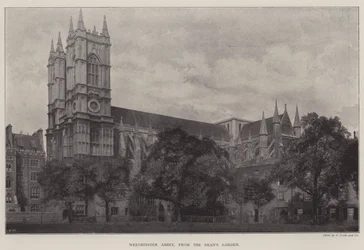 Abadía de Westminster, desde el jardín del decano