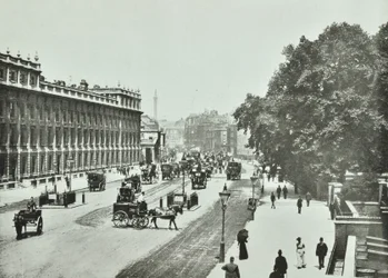 Whitehall, Westminster: vista norte, 1890