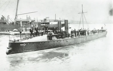 Yarrow and Company Shipbuilding Works, Isle of Dogs, torpedero no. 80, Londres, 1887