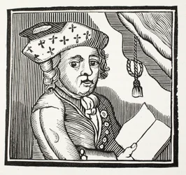 Breve relato de las aventuras de M. Bamfyeld Moore Carew, ilustración de Chap-books of the Eighteenth Century de John Ashton, publicado en 1882