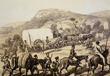 Un convoy de carros, de Escenas en Kafirland y Incidentes en la Guerra Kafir de 1851-53