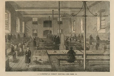 Un dormitorio en el Hospital de Cristo
