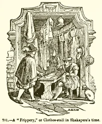 Una Frippería, o Puesto de Ropa en la Época de Shakespeare