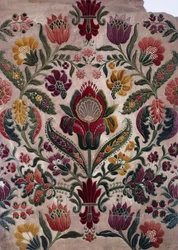 Un dibujo a todo color de tapiz, seda o papel pintado, c.1830-40