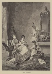 Una lección de paciencia (grabado)