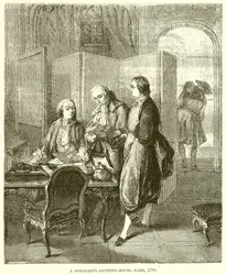 Una casa de contabilidad de comerciantes, París, 1790