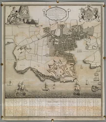 Un plano de la ciudad y la ciudadela de Plymouth