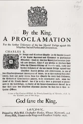 Proclamación del Rey, para el Descubrimiento Adicional del Último Horrible Diseño Contra la Sagrada Persona y el Gobierno de Su Majestad, 27 de noviembre de 1678