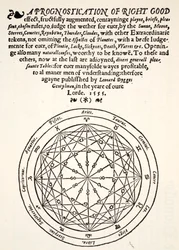 Una Prognosticación de Muy Buen, por Leonard Dygges, impreso por Thomas Gemini, Blacke Friars, Londres, 1555