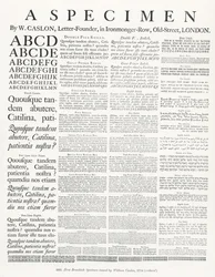 Un espécimen de W.Caslon
