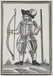 Un verdadero cuento de Robin Hood, ilustración de Chap-books del siglo XVIII de John Ashton, pub. 1882
