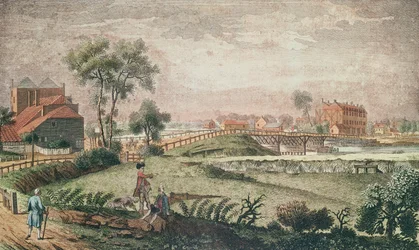 Vista oeste del Puente de Chelsea, 1761