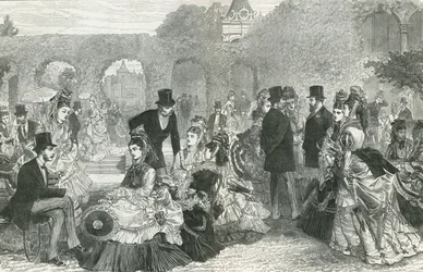 Una fiesta en el jardín en Holland House