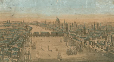 Vista general de embarcaciones de vela en las aguas del río Támesis