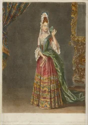 Una dama en una mantua