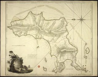 Un mapa nuevo y preciso de la isla de Carriacou en las Indias Occidentales